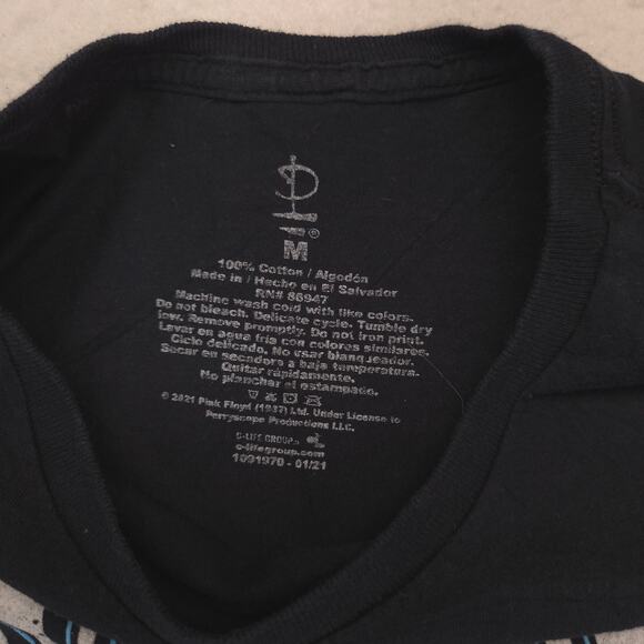 Pink Floyd Band Graphic Crew Neck T Shirt Adult Mens Size Medium M Black - Picture 3 of 9